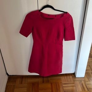 Zara hot pink short sleeve dress